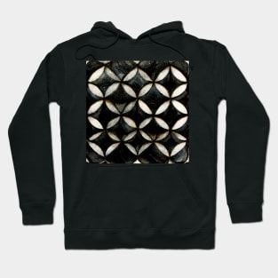 Black and Taupe Art Decor Tile Hoodie